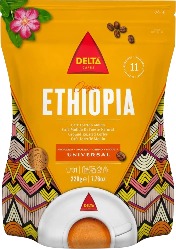 Káva Delta Cafés Ethiopia, mletá káva, 220 g